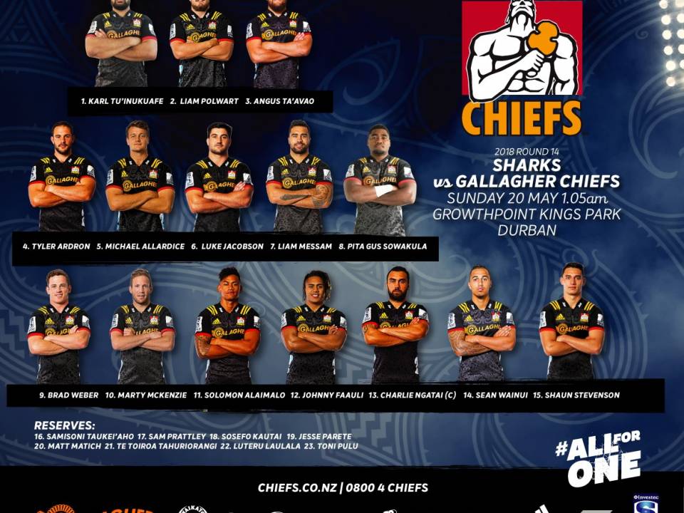 Gallagher Chiefs team ready for Durban showdown