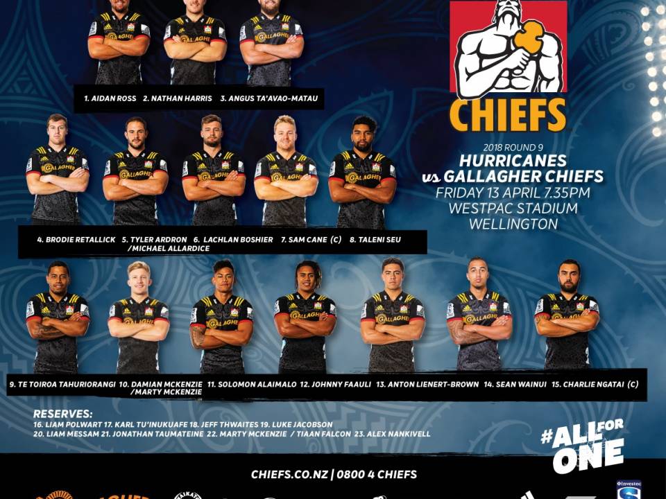 Gallagher Chiefs team named for Hurricanes clash
