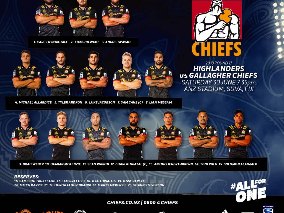 Gallagher Chiefs ready to embrace Highlanders challenge in Suva
